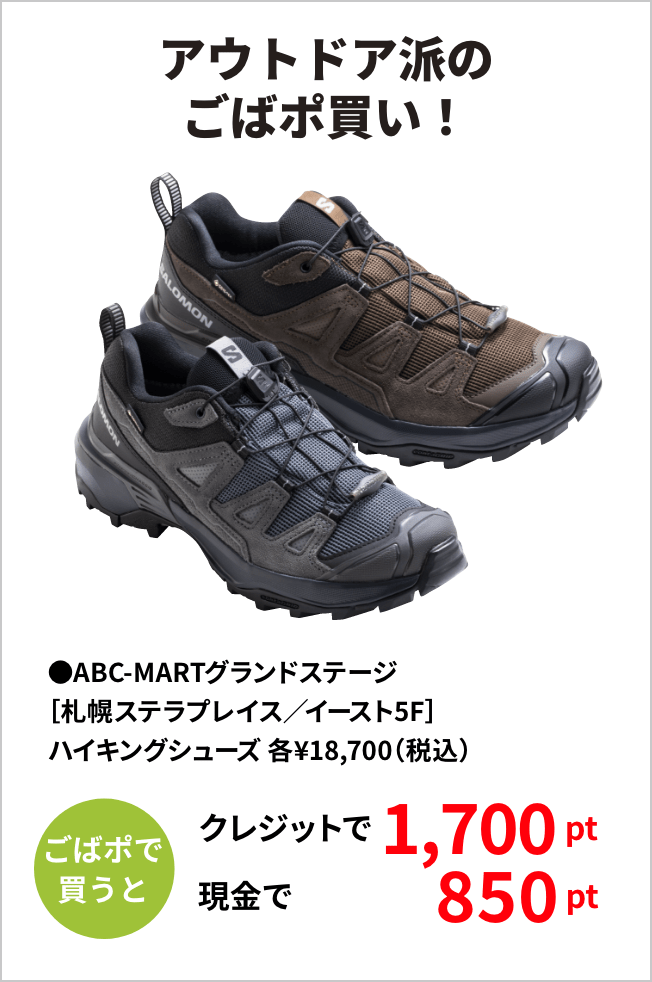 アウトドア派のごばポ買い！
